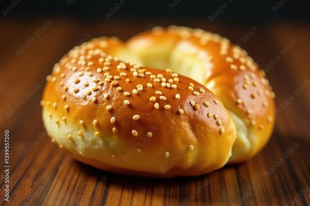 Golden brown, perfectly toasted sesame seed bun , circle, tasty Golden brown, perfectly toasted sesame seed bun , circle, tasty