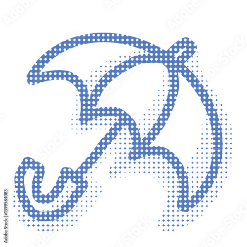 ブルードットの傘イラスト  Adobe Illustrator Artwork