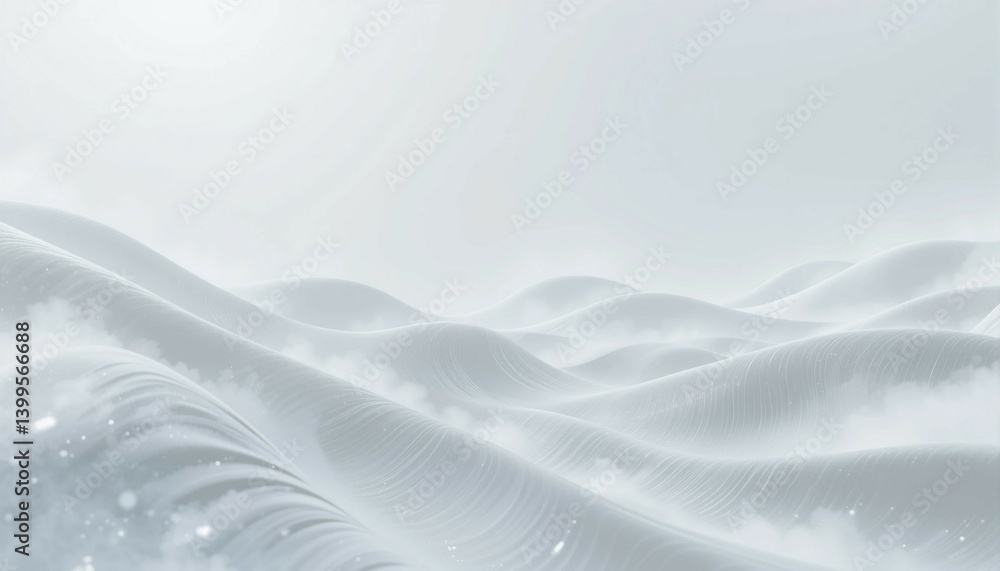 Obraz premium Smooth white abstract waves background for clean website layout