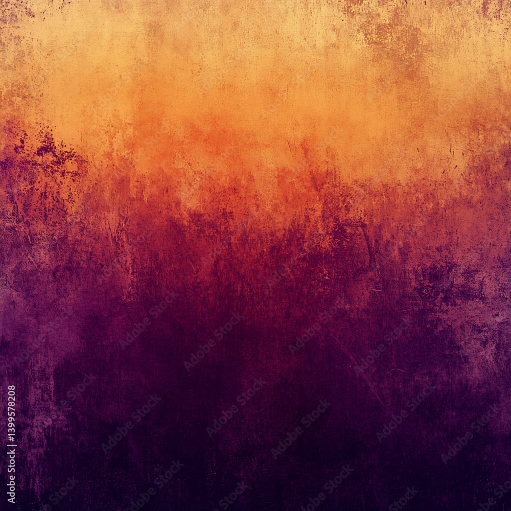 Fototapeta premium Grungy background with orange hues fading into darker purple gradients