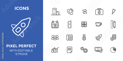 Startup Icon Set: Pixel-Perfect Business & Technology Symbols