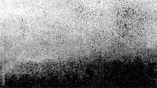 Rough black and white texture vector Dirty monochrome pattern of the old worn surface. Vintage worn pattern. Horizontal Distress Overlay Texture 
The surface is covered with scratches.