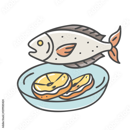 hake icon, hake vector illustration-simple illustration of hake, perfect for hake logos and icons