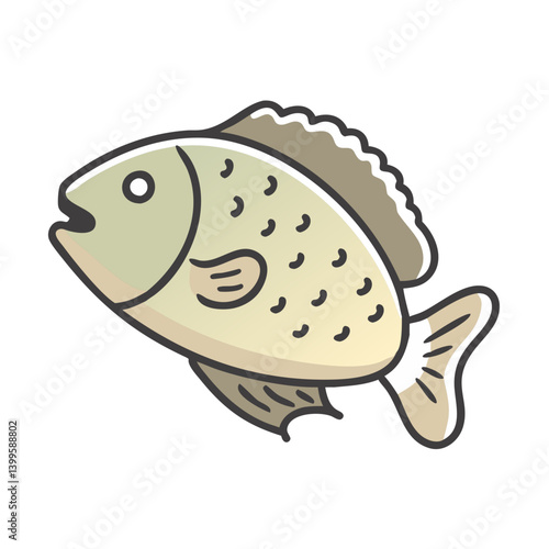 tilapia icon, tilapia vector illustration-simple illustration of tilapia, perfect for tilapia logos and icons