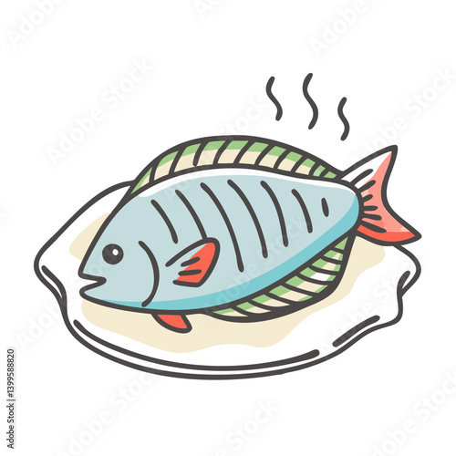 tilapia icon, tilapia vector illustration-simple illustration of tilapia, perfect for tilapia logos and icons