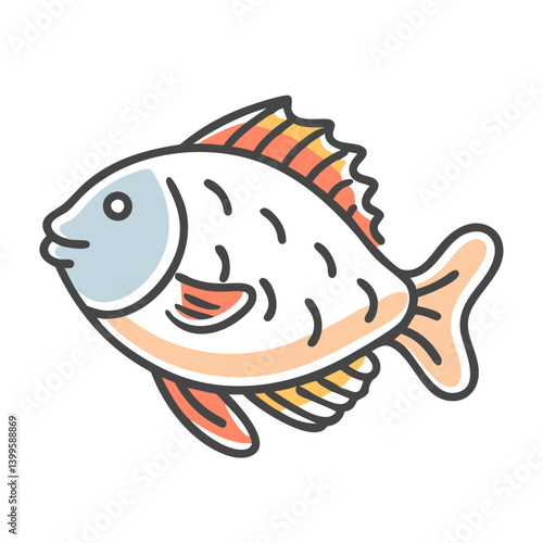 tilapia icon, tilapia vector illustration-simple illustration of tilapia, perfect for tilapia logos and icons