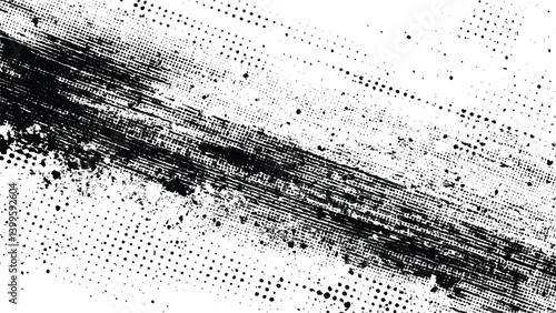 Subtle halftone grunge urban vector. Distressed texture. Dark weathered overlay pattern sample on transparent background. vector noise. Small particles of debris and dust. Distressed uneven background