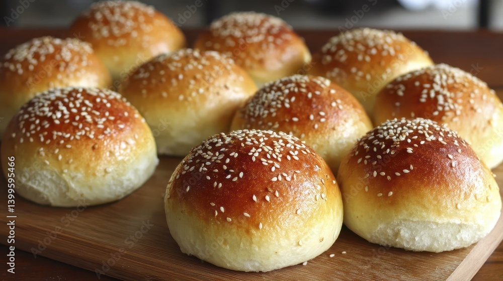 Golden-brown hamburger buns, sesame seeds sprinkled generously, soft and fluffy texture - bread hamburger view white Golden-brown hamburger buns, sesame seeds sprinkled generously, soft and fluffy texture - bread hamburger view white