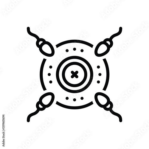 Black line icon for infertility
