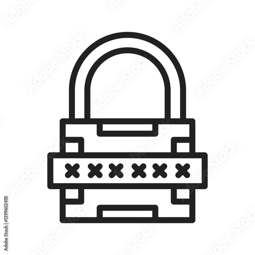 Padlock icon vector image. Suitable for mobile apps, web apps and print media.