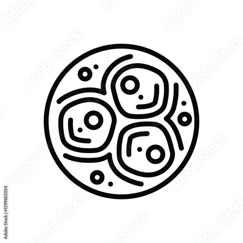 Black line icon for zygote