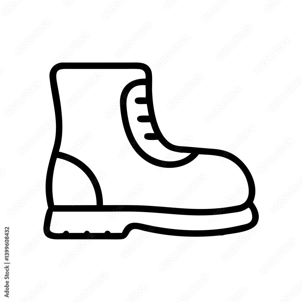 snow boots editable outline icon design. Christmas related icon. snow boots editable outline icon design. Christmas related icon.