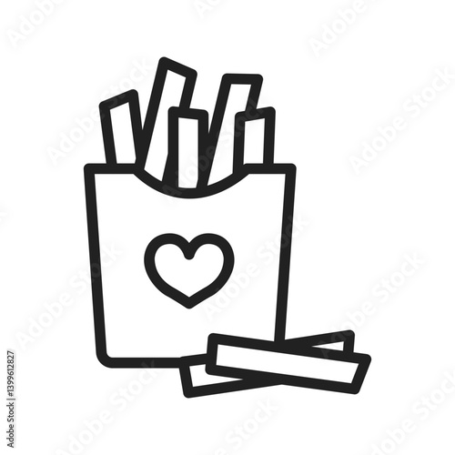 French Fries icon vector image. Suitable for mobile apps, web apps and print media.