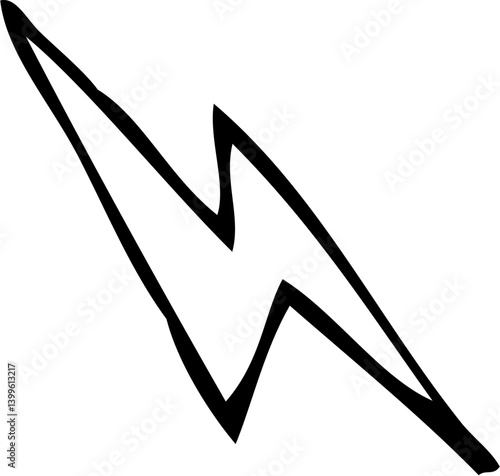 Hand drawn lightening bolt