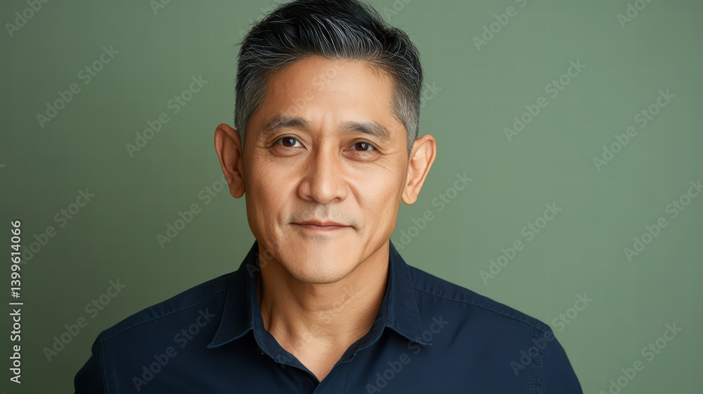 Elegant Portrait: A man with a serene expression, framed by a vibrant background, his demeanor exuding sophistication and poise. Elegant Portrait: A man with a serene expression, framed by a vibrant background, his demeanor exuding sophistication and poise.