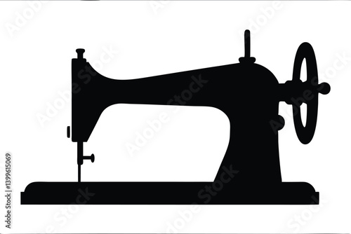 Sewing Machine black symbol, Sewing Machine silhouette vector