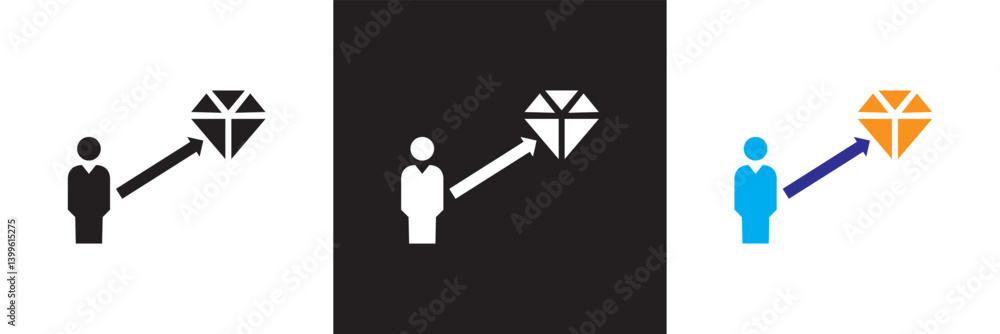 Career Development icon. Design for decoration, sticker, icon, kids etc. Vector illustration. isolated on white and black background. EPS 10 Career Development icon. Design for decoration, sticker, icon, kids etc. Vector illustration. isolated on white and black background. EPS 10
