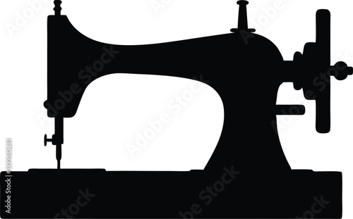 Sewing Machine black symbol, Sewing Machine silhouette vector