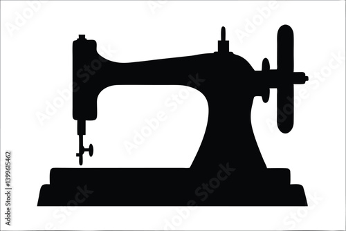 Sewing Machine black symbol, Sewing Machine silhouette vector