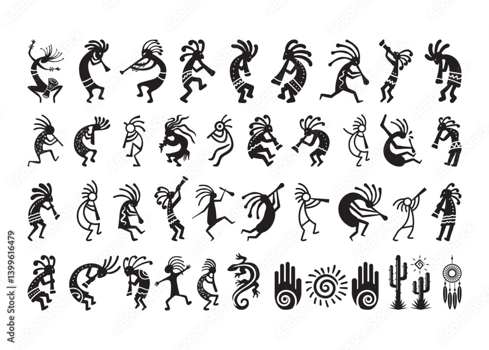 Kokopelli vector, Kokopelli clipart, Kokopelli silhouette Kokopelli vector, Kokopelli clipart, Kokopelli silhouette