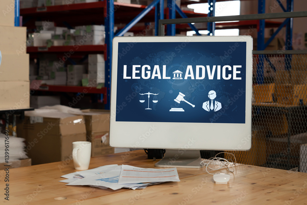 Smart legal advice website for people searching for brisk law knowledge in digital device screen providing law advice and legal information