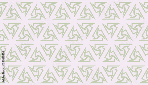 Pattern with curved line. Triangles style. Vector illustration. For you home interior wallpaper, fashion print.