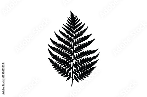 A fern leaf silhouette