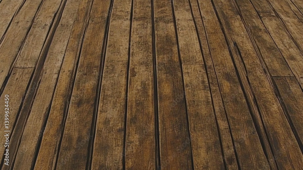 Close-up view of weathered wooden planks forming a floor. Close-up view of weathered wooden planks forming a floor.
