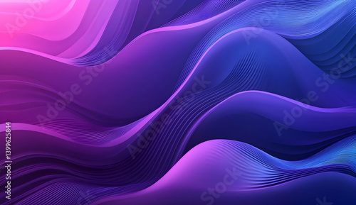 Abstract purple and blue gradient background with a wavy shape. --ar 26:15 - Image #3 @Abbas