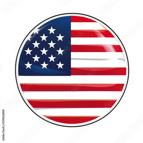 Free Download Circular American Flag Design - GFXLoad