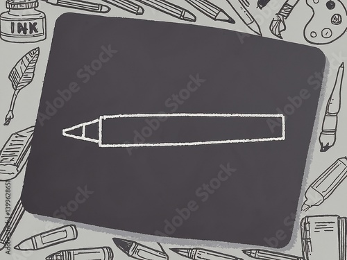 drawing on the blackboard