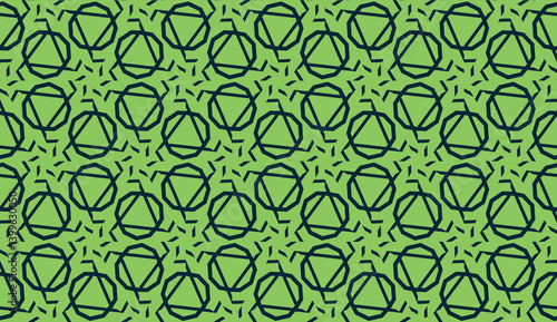 Pattern with abstract illusion triangles. Vector illustration. For your business, presentation, fashion print. light, dark green color. seamless