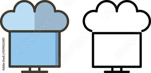 Chef hat sign icon. Cooking symbol. Cooks hat. Round colourful 11 buttons. Vector.Various colors icon set.