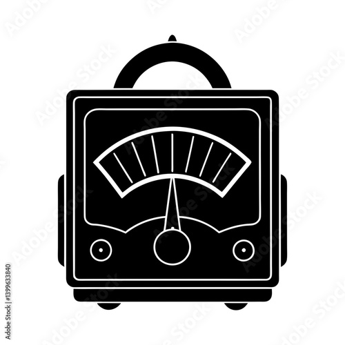 Ohmmeter silhouette vector