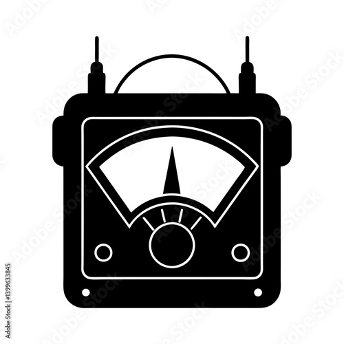 Ohmmeter silhouette vector