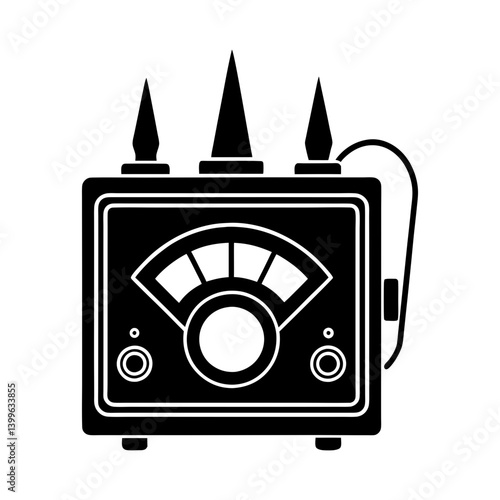 Ohmmeter silhouette vector