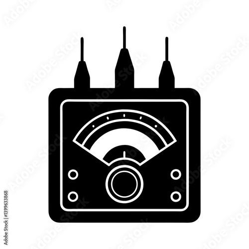 Ohmmeter silhouette vector