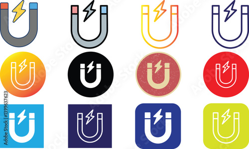 Colorful collection of gear and settings icons representing technology, customization,and system setup.Perfect for apps, websites, and UIUX design.Includes 12 icons in different colors.