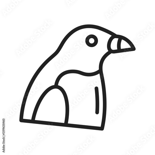 Penguin icon vector image. Suitable for mobile apps, web apps and print media.