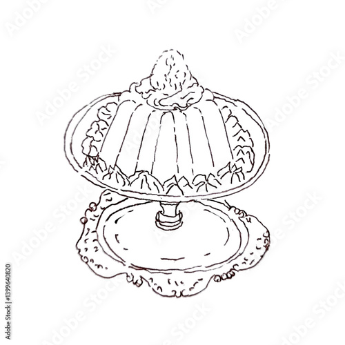 A plate of Raspberry Pudding with cream