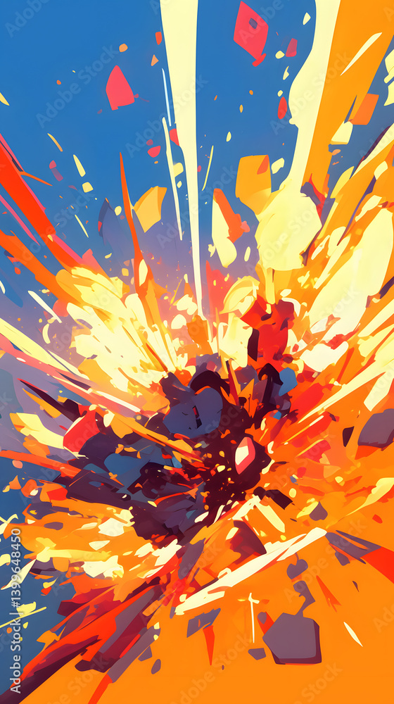 Explosion With effects Colorful Explosion With effects Colorful