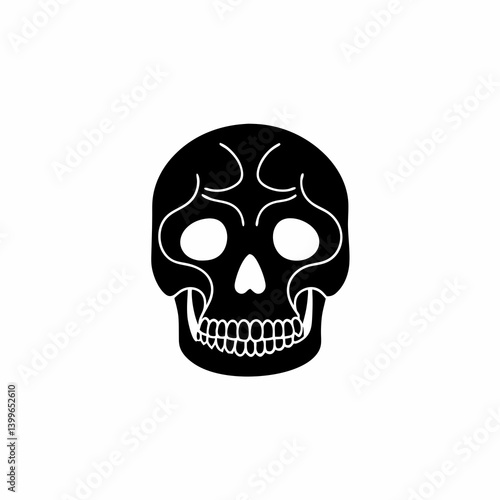 creative details Skull Icon Vector Illustration 