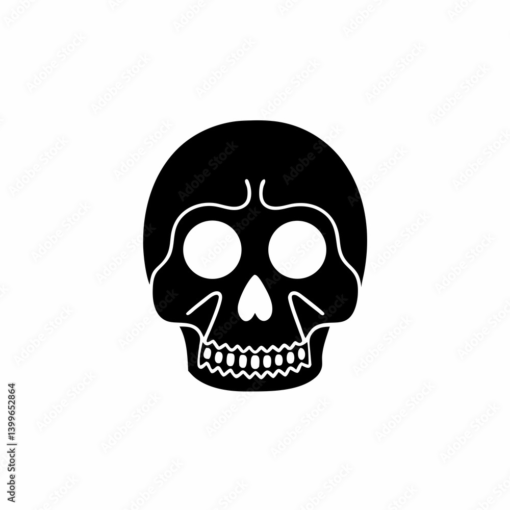 Fototapeta premium creative details Skull Icon Vector Illustration 