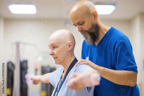 Wallpaper Mural Cancer patient receiving rehabilitation support in therapy session   Torontodigital.ca