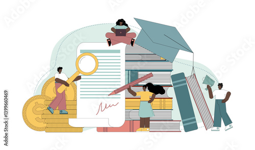 Investment in education. Education loan. Scholarship. Education payment concept.eps