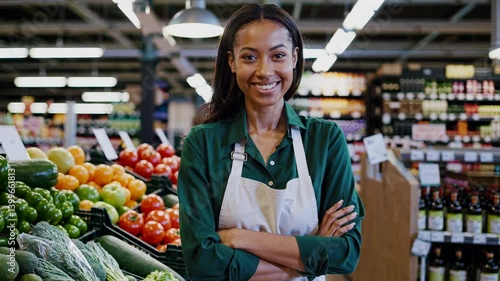 The Smiling Grocery Store Worker