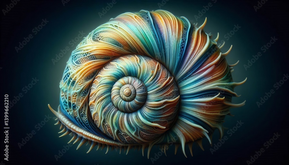 Close up of a snail s shell Detailed textures of the shell with Close up of a snail s shell Detailed textures of the shell with