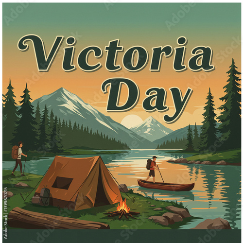 Scenic Landscape with Camps...