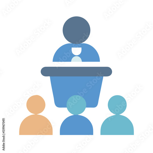Conference Icon Representing Meetings, Events, and Professional Gatherings
