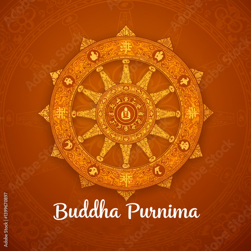 Radiant Golden Dharma Wheel...